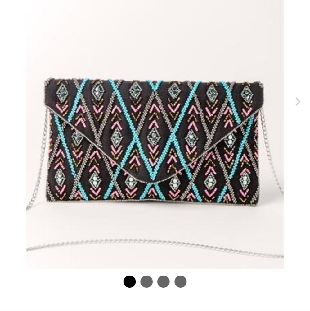 Ella Black Beaded Clutch​